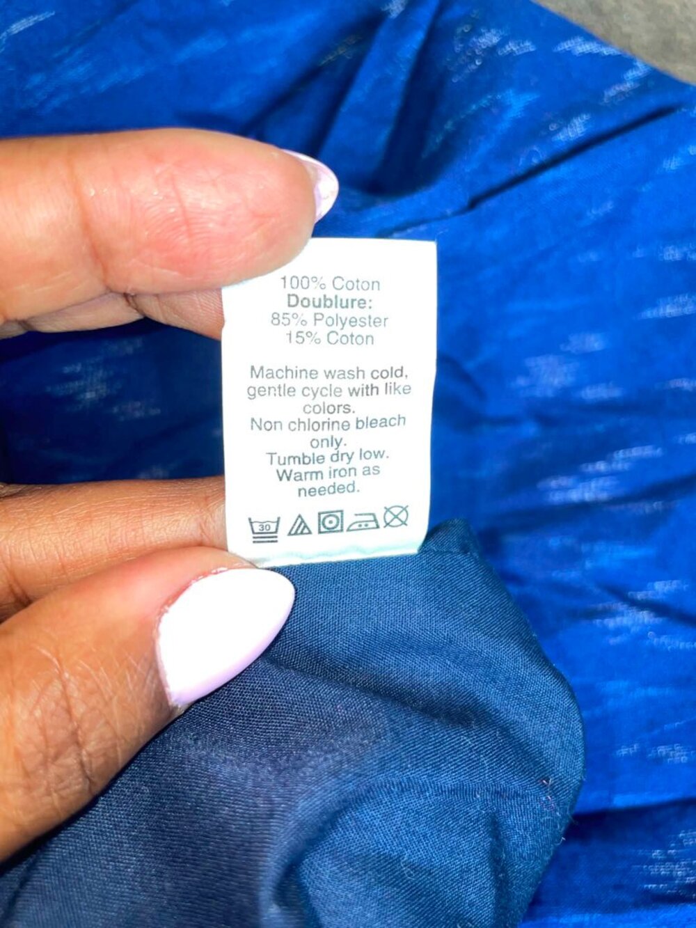J.Crew Blue Ikat Maxi Dress Size 14 - Picture 9 of 10